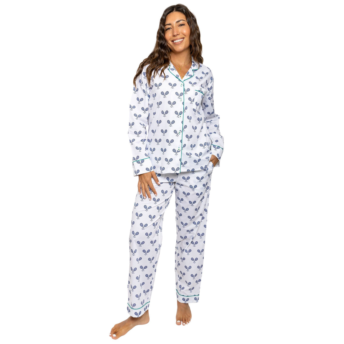 Sant and Abel Langes Popeline-Pyjama-Set
