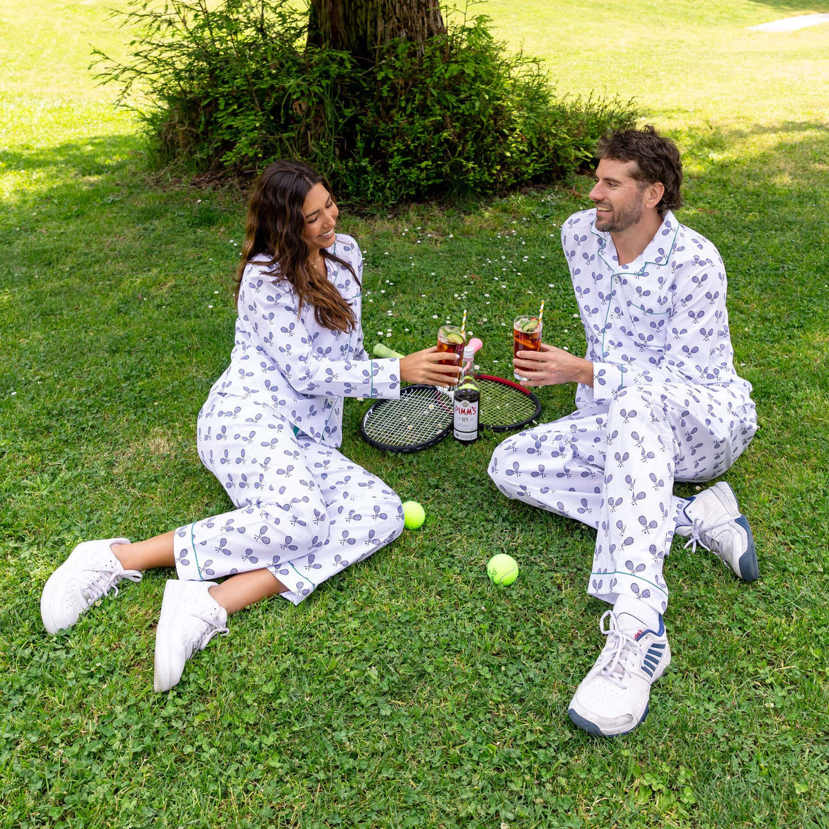 Sant and Abel Langes Popeline-Pyjama-Set