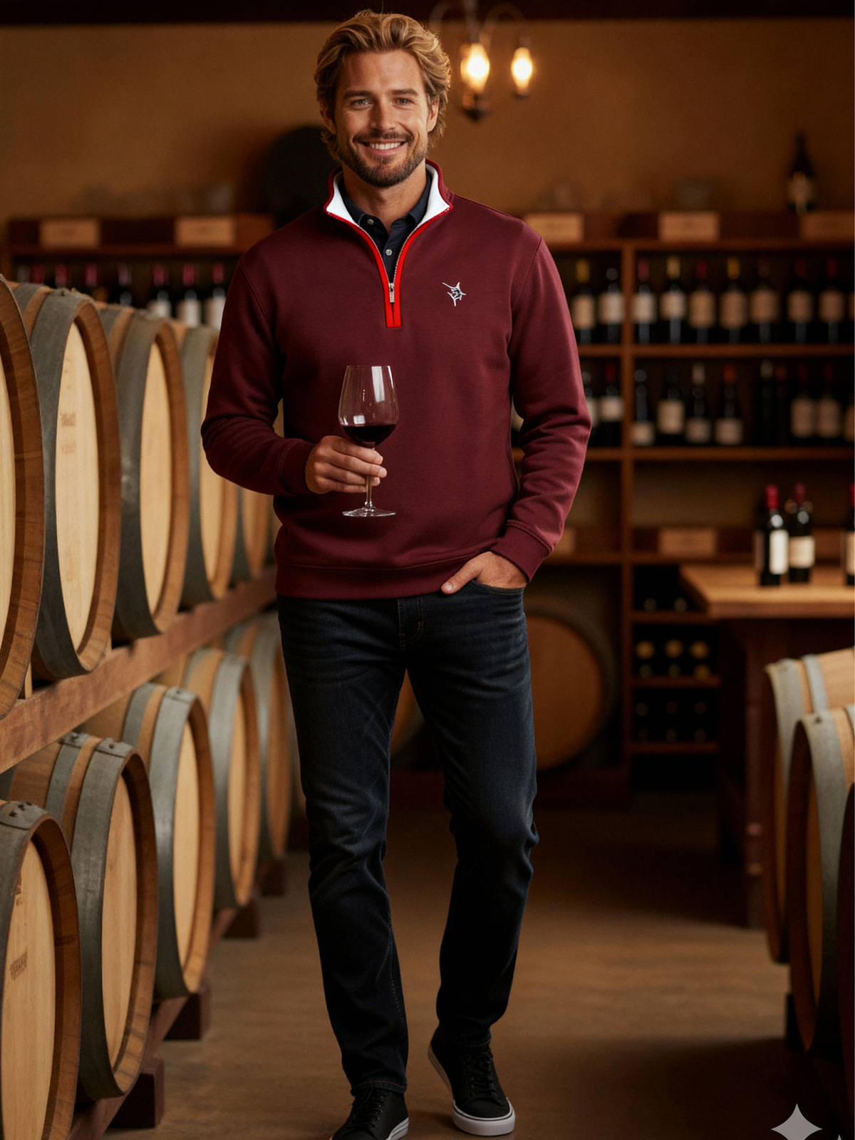 Suéter Turnberry Quarter Zip de tejido suave de White Water Life