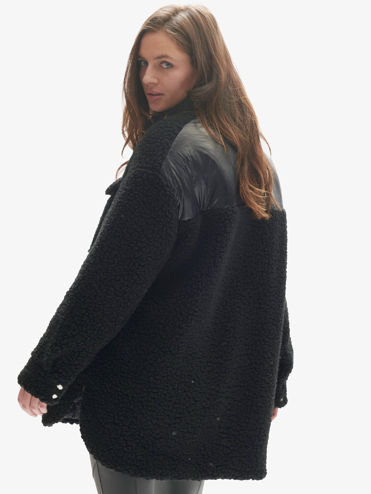 Chaqueta tipo camisa de lana acolchada con sherpa de Holden Outerwear
