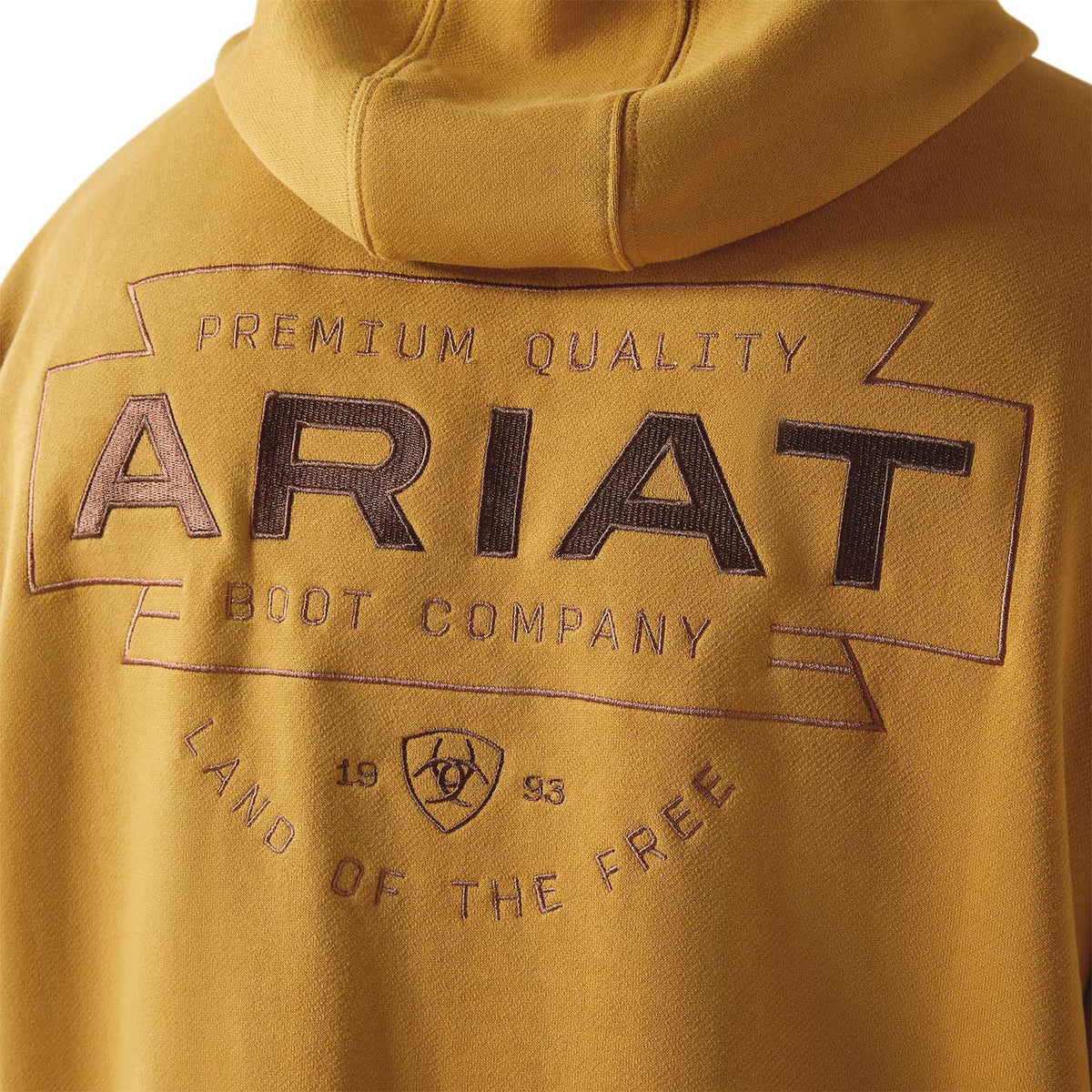 Ariat Fleece Logo Pullover Hoodie Southwest Simple Bone Brown
