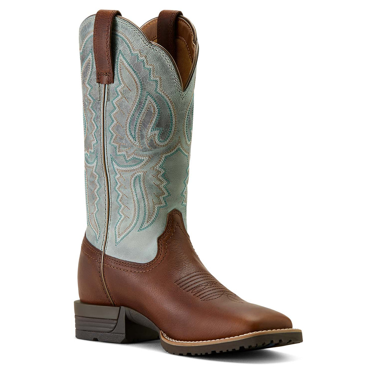 Ariat Women's Hybrid Ranchwork Wide Square Toe Leather Western Boot