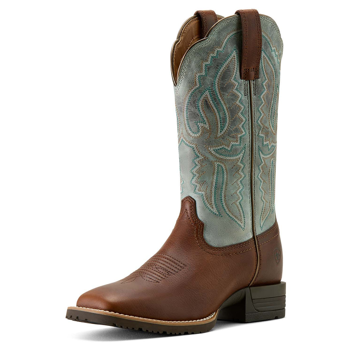 Ariat Women's Hybrid Ranchwork Wide Square Toe Leather Western Boot