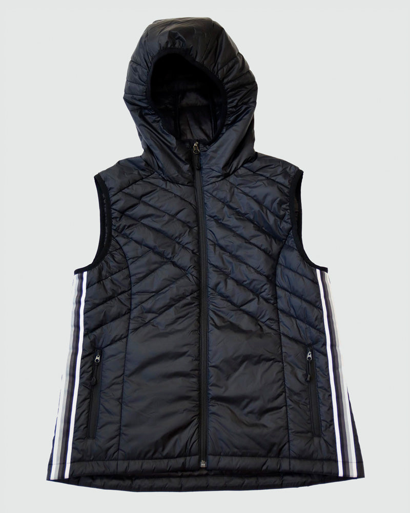 Goal Five Powerstripe Eco-Friendly Down Hooded Vest
