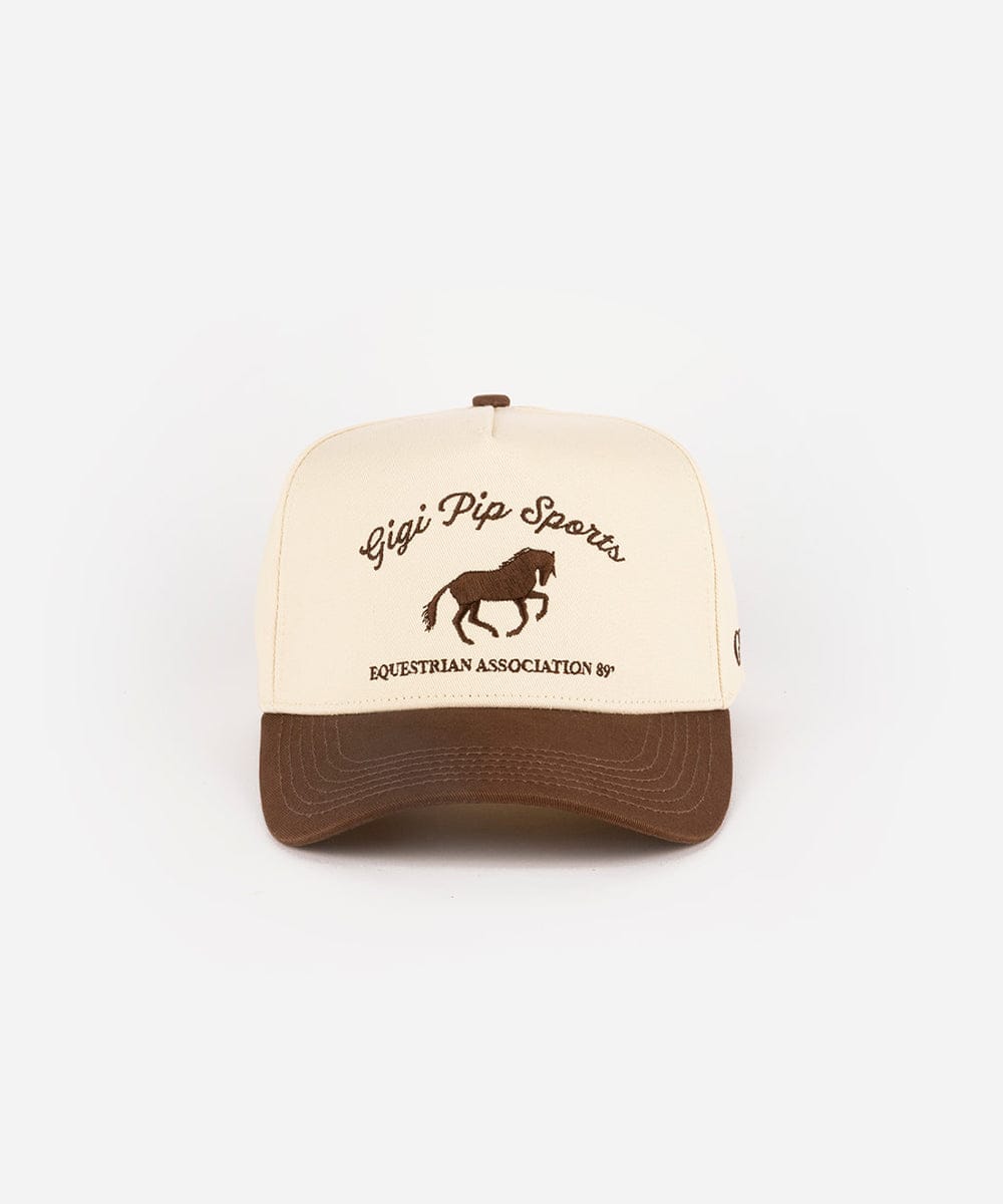 GIGI PIP - Gigi Sports Vintage Trucker - Cream - Chocolate Brown