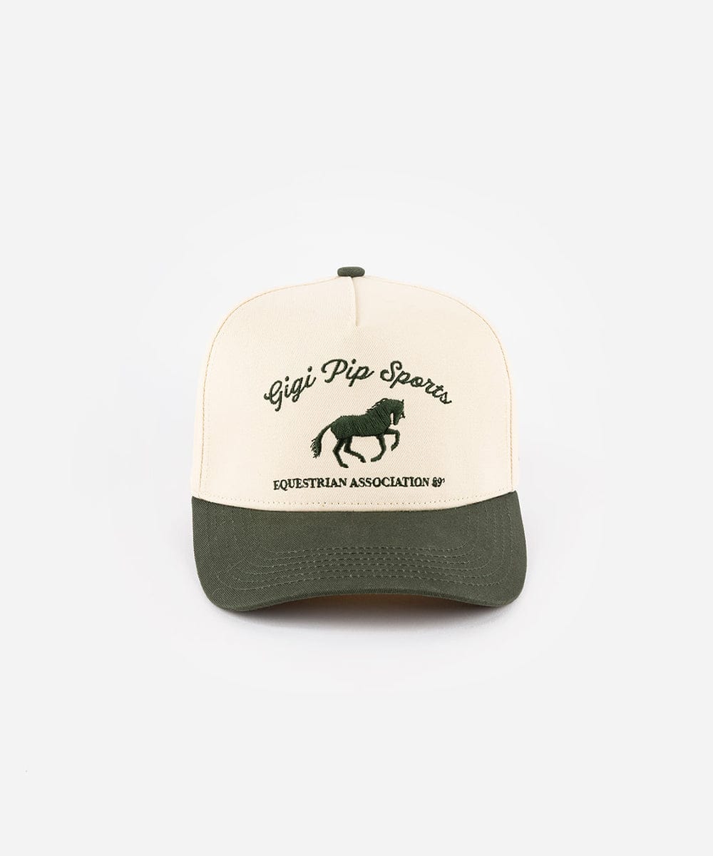 GIGI PIP - Gigi Sports Vintage Trucker - Cream - Dark Green