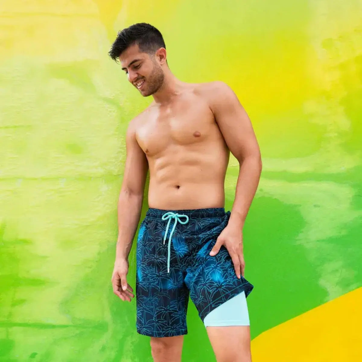 Capelle Miami Men's Foggy Palms Hybrid Shorts