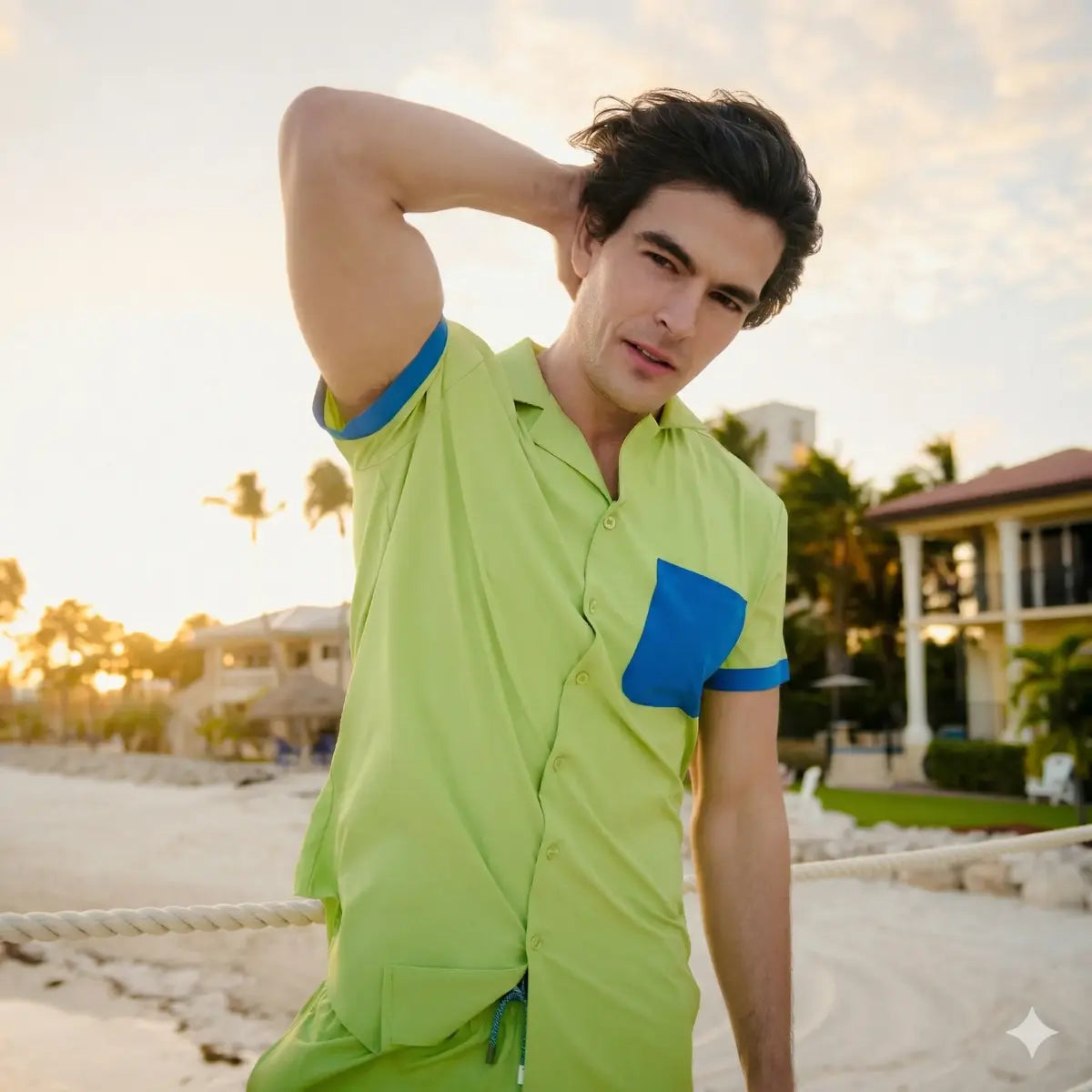 Camisa de botones entallada Capelle Miami