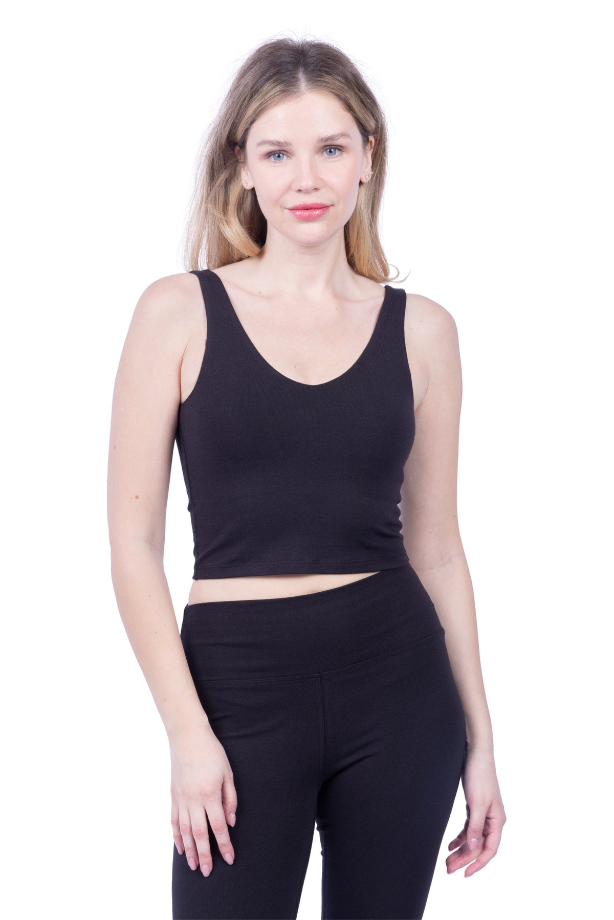 Lezat V-Ausschnitt Crop-Top
