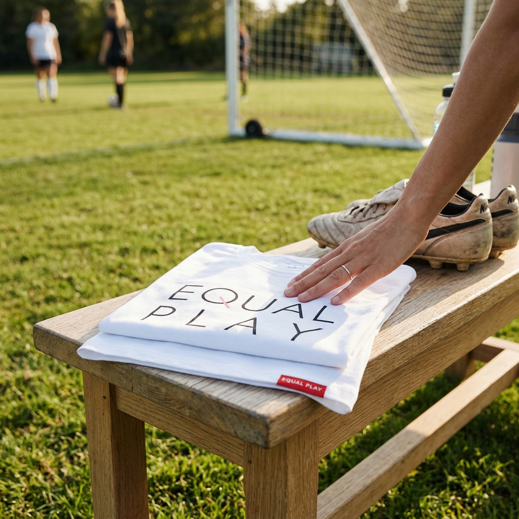 Equal Play Women's Soccer T Shirt — White / XS — view 1
