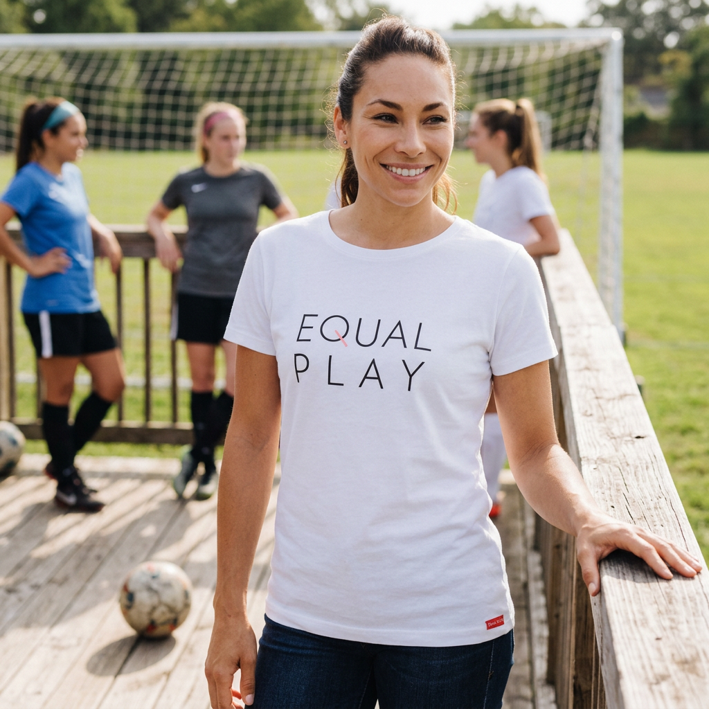 Equal Play Women's Soccer T Shirt — White / XS — view 2