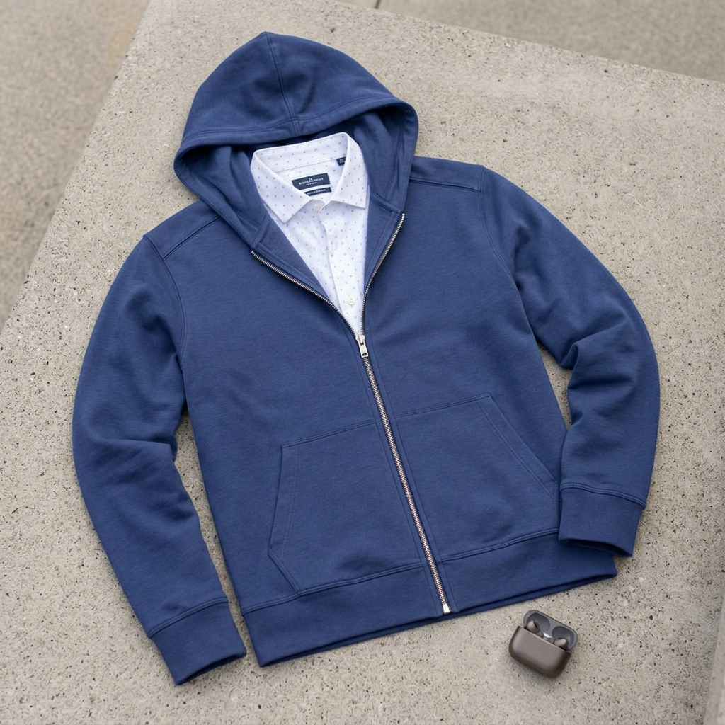 Buki Remix Full Zip Hoodie Sweatshirt — S / Tokyo Blue — view 1
