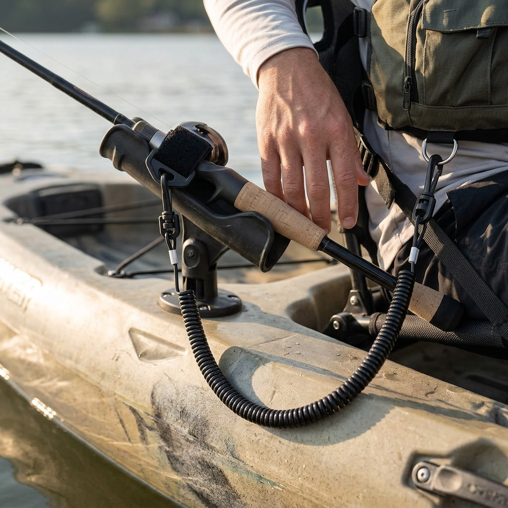 YakGear Coiled Fishing Rod Leash — view 2