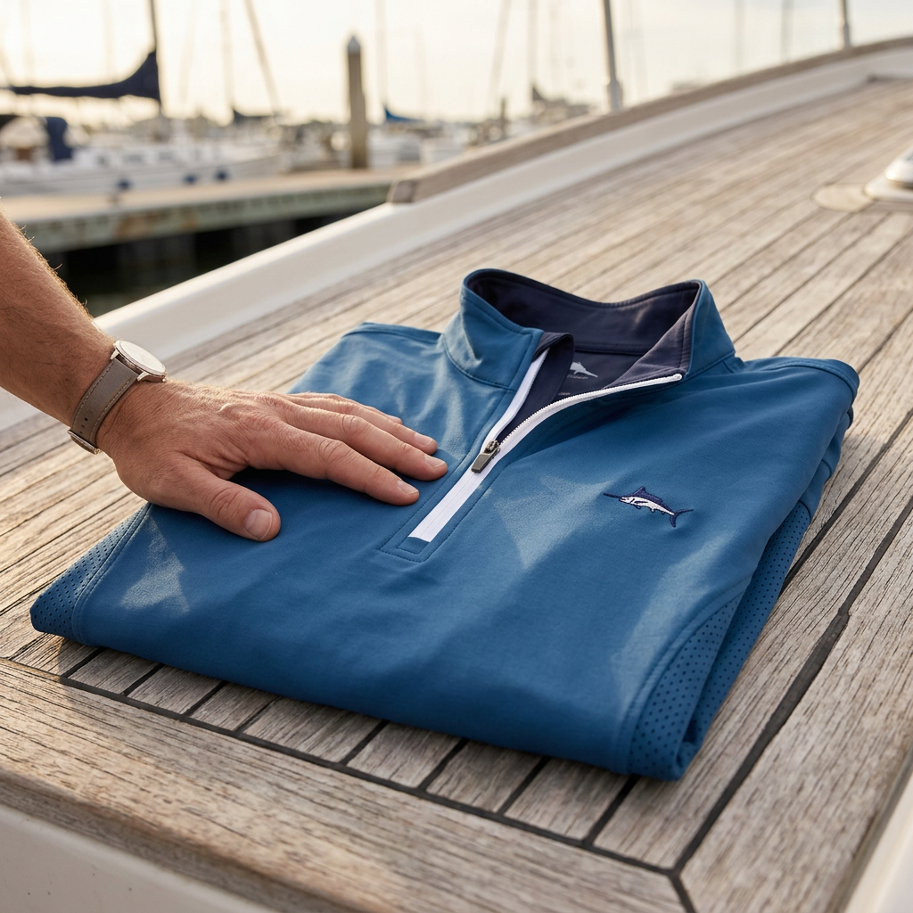 Monterey Performance Quarter Zip — 4XL / HARBOR BLUE — view 1