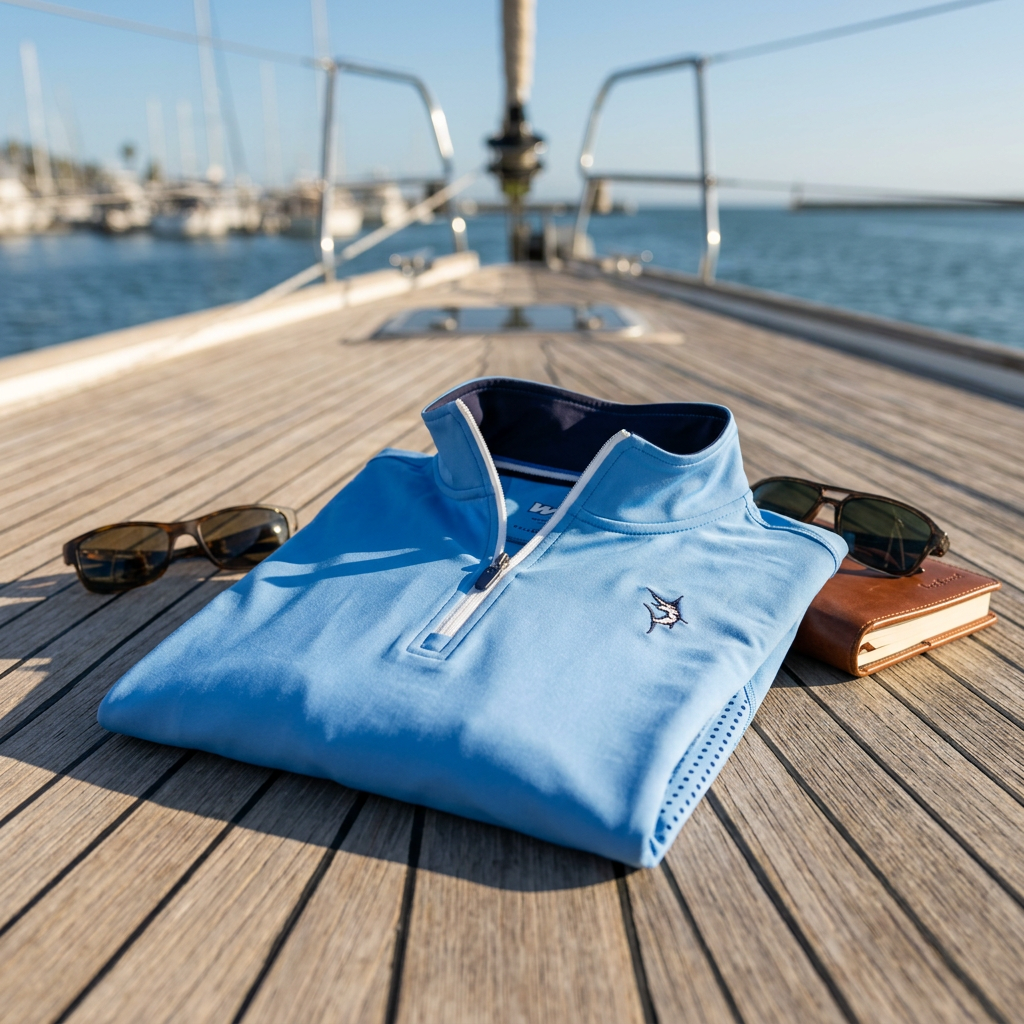 Monterey Performance Quarter Zip — 4XL / HARBOR BLUE — view 2