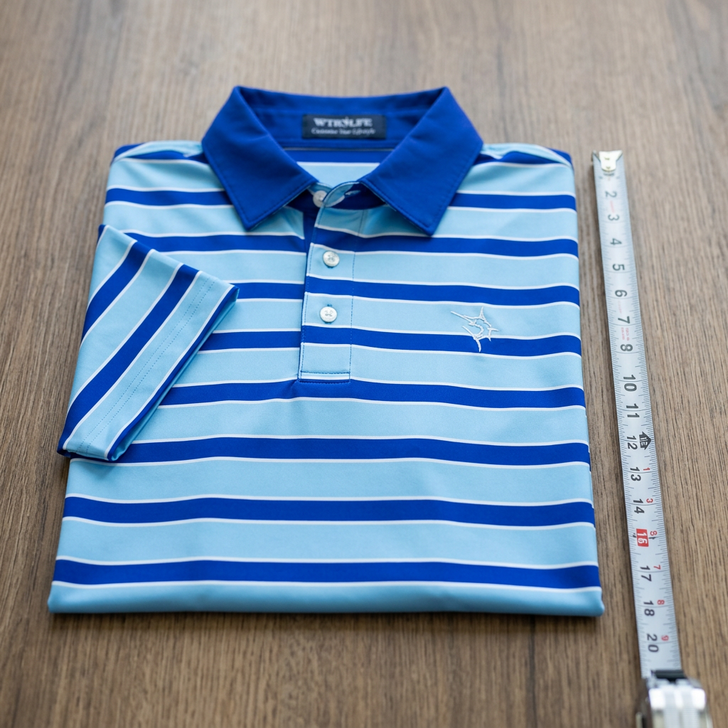 White Water Life Fairway Striped Polo — MD — view 1