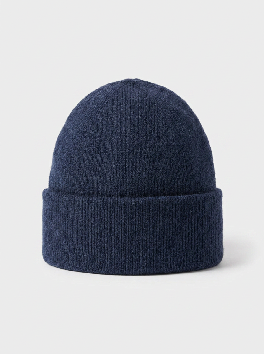 Cashmere Cuff Beanie - Carbon Blue — CARBON BLUE / One Size — view 1