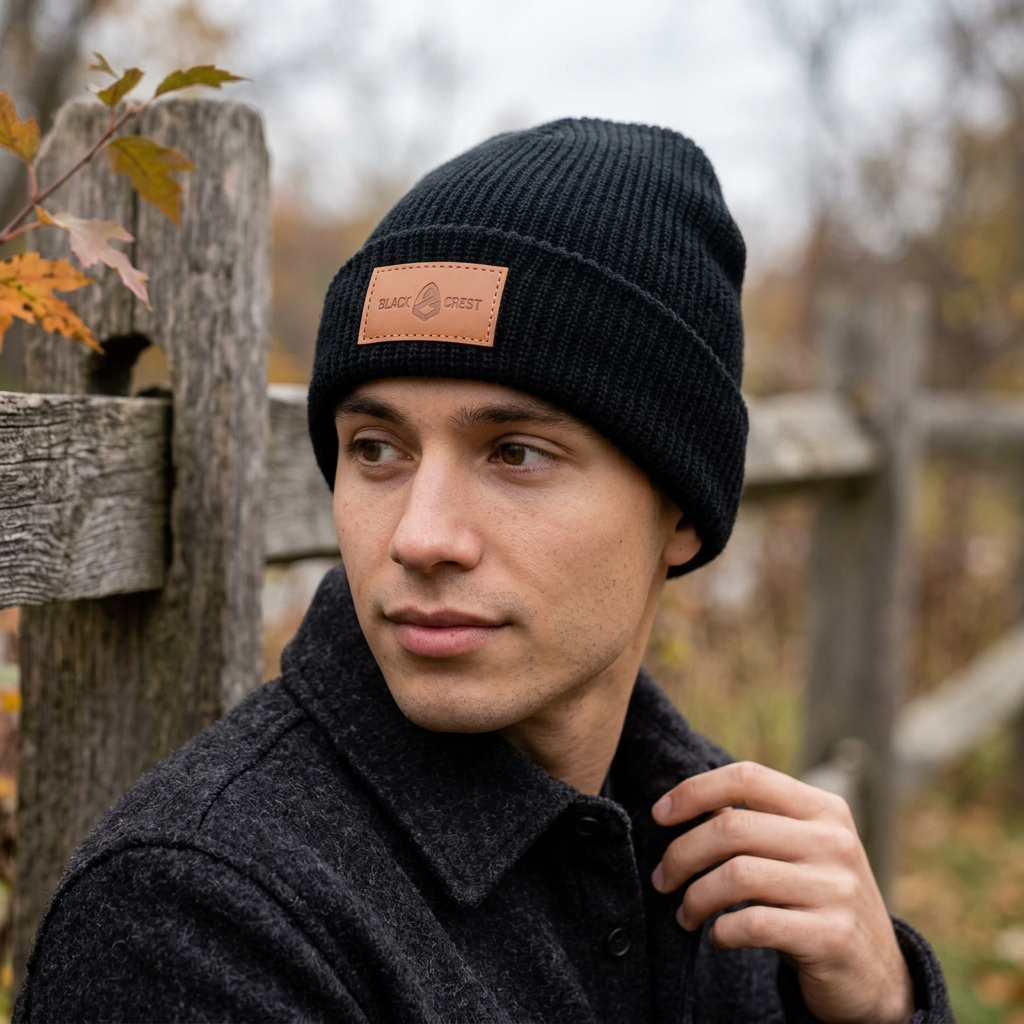 Black Crest Beanie — view 2