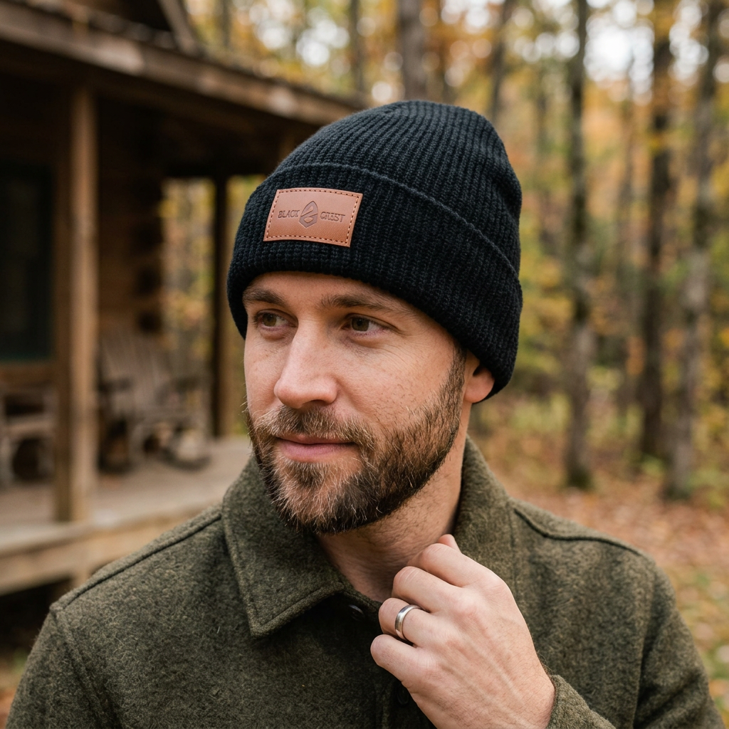 Black Crest Beanie — view 3