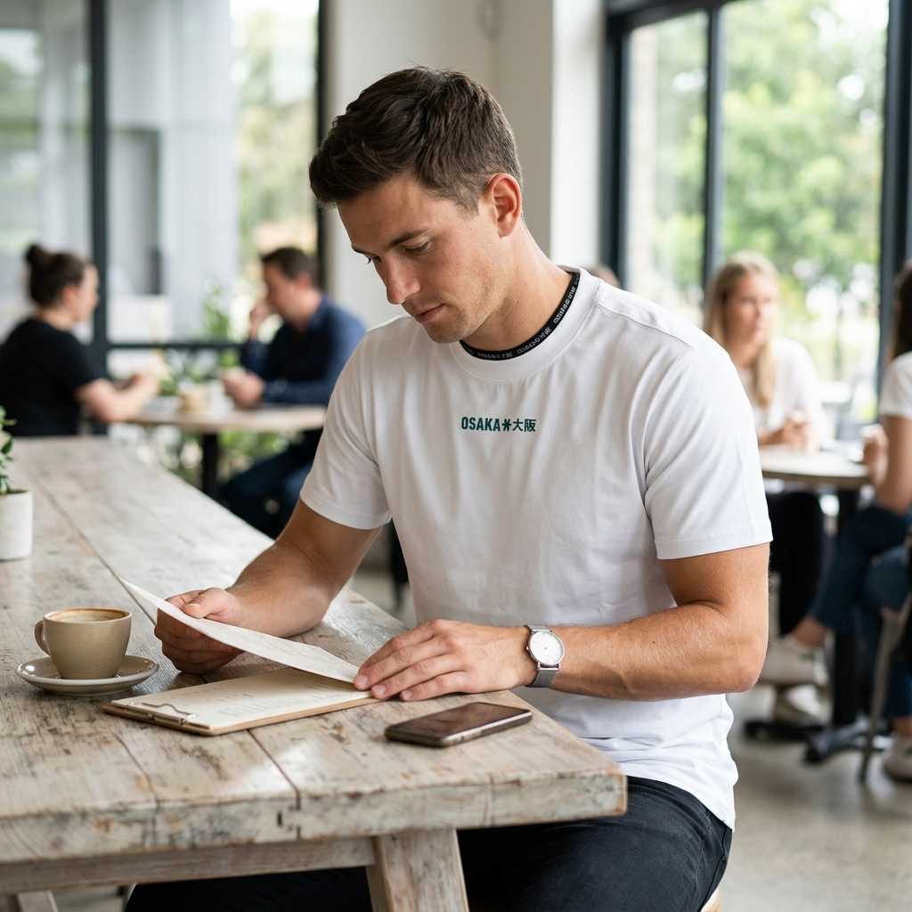 Osaka Men Tee Court | White — White / XS — view 1