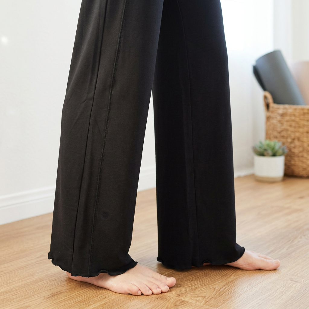 New Women's Bamboo Viscose Yoga Pants — Small / Black — view 2