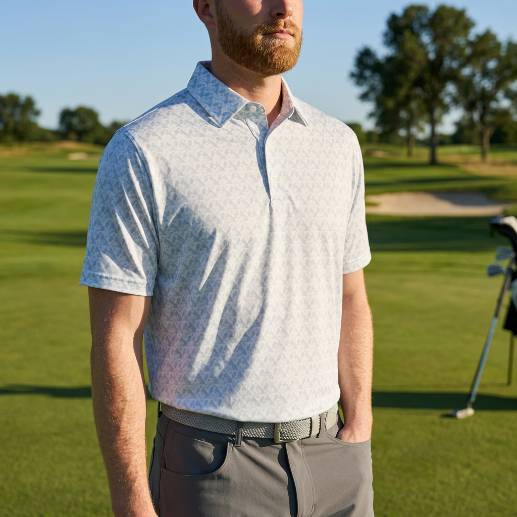 FootJoy Soaring Eagle Lisle Golf Polo — White / S — view 1