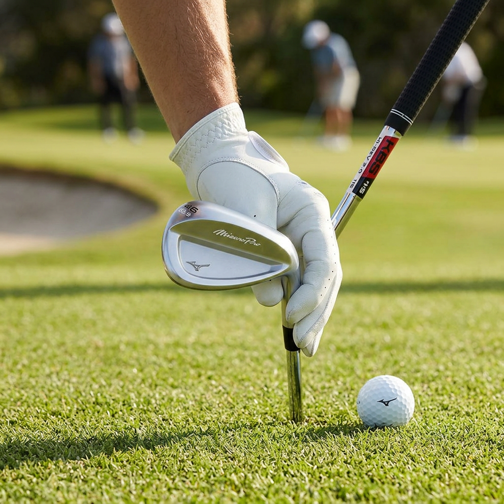 Mizuno Pro T-3 White Satin Wedge — Right / KBS Hi-Rev 2.0 115 / 46.08 S — view 2