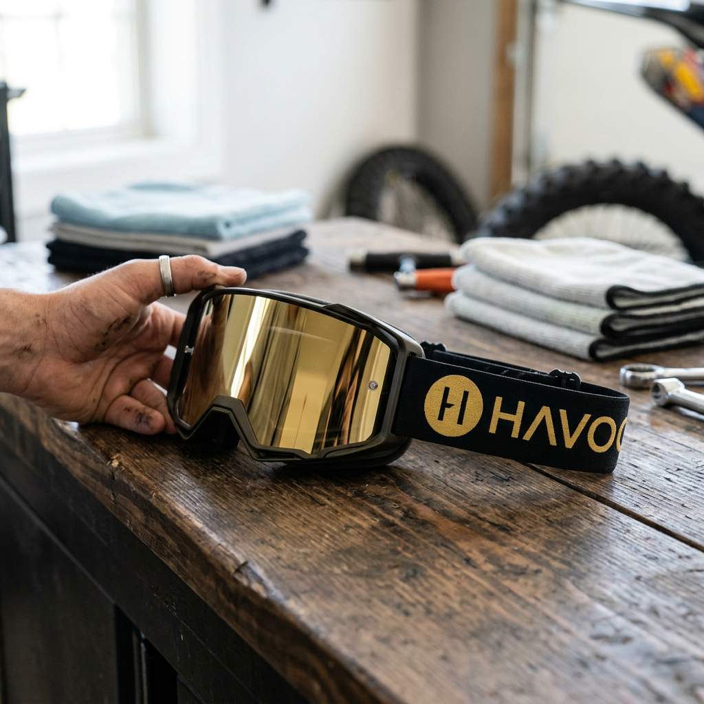 Havoc Racing Gold Goggle Strap — view 3