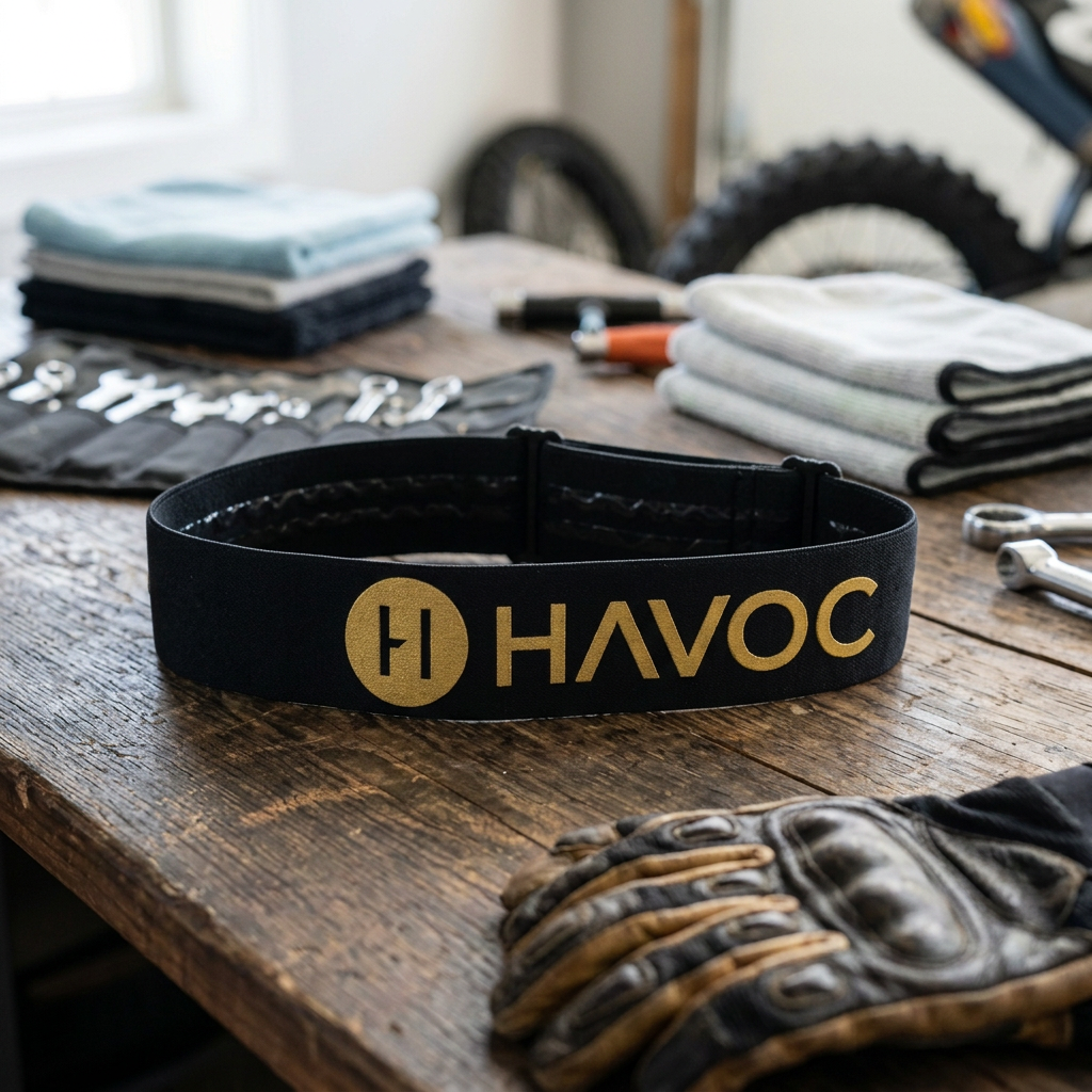 Havoc Racing Gold Goggle Strap — view 4