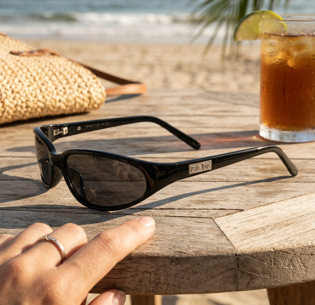 Black Flys Micro Fly Shiny Black/Smoke-Polarized Sunglasses — view 2