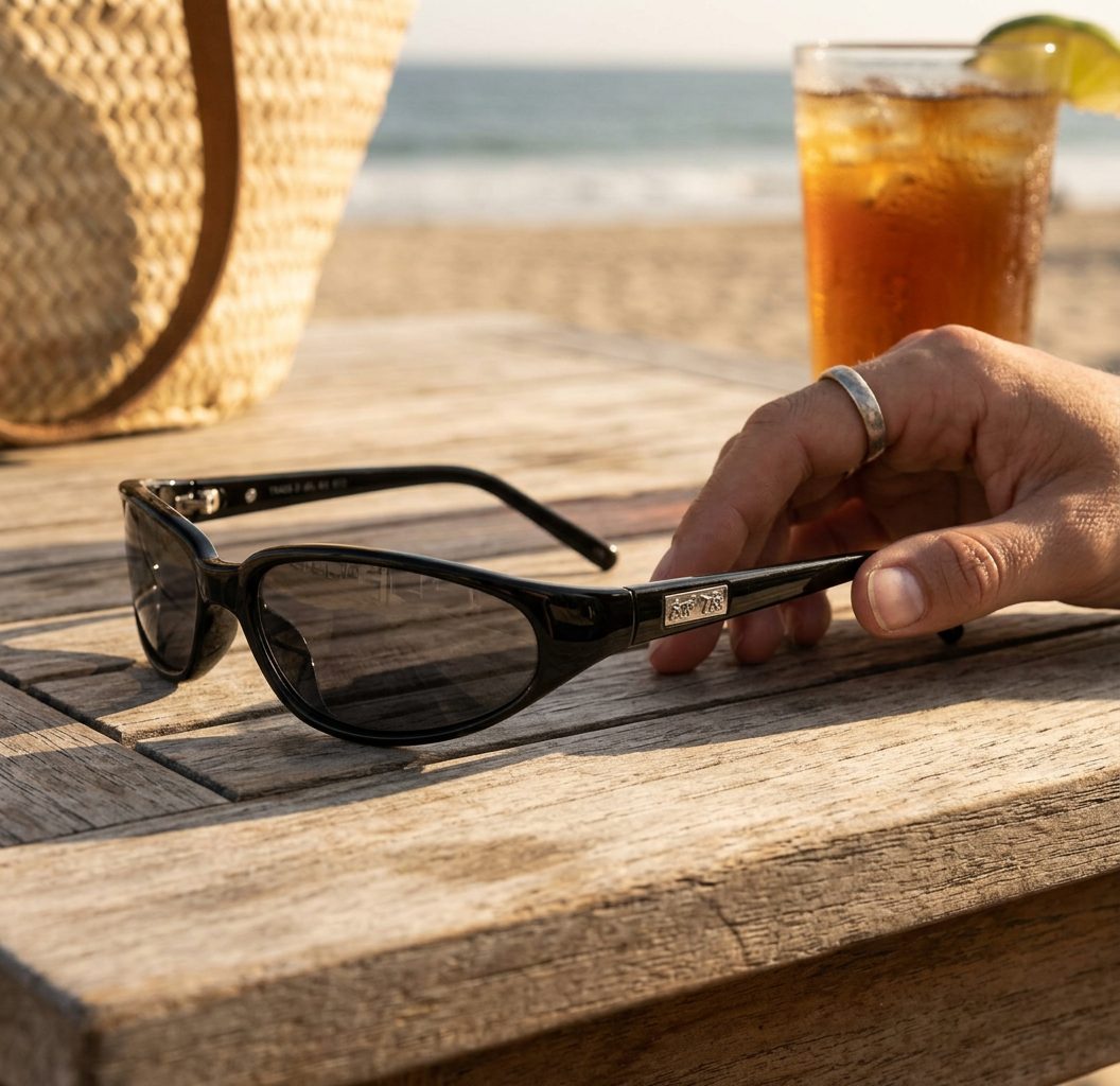 Black Flys Micro Fly Shiny Black/Smoke-Polarized Sunglasses — view 3