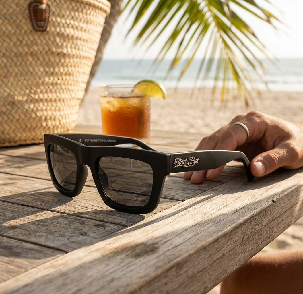 Black Flys Fly Bandito Matte Black/Smoke Sunglasses — view 2