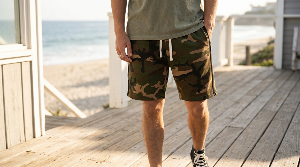 Billabong All Day Sweat Shorts - Camo Color — Medium — view 1