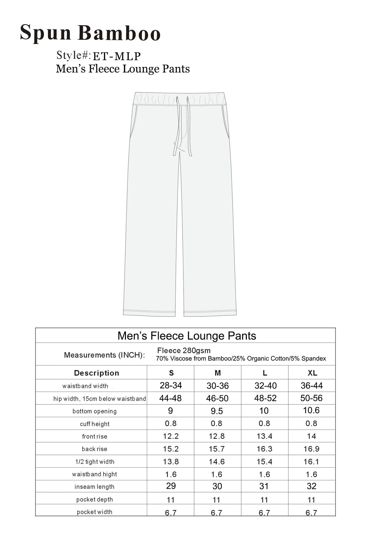 Pantalon de détente en bambou filé