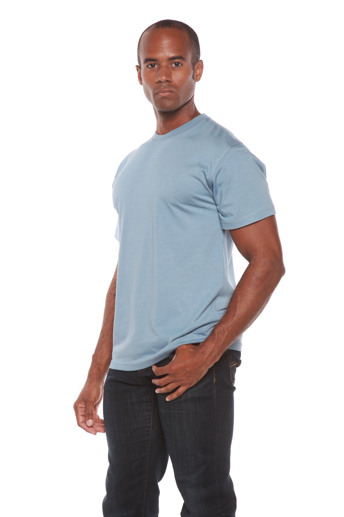 Playera de bambú con costuras en contraste