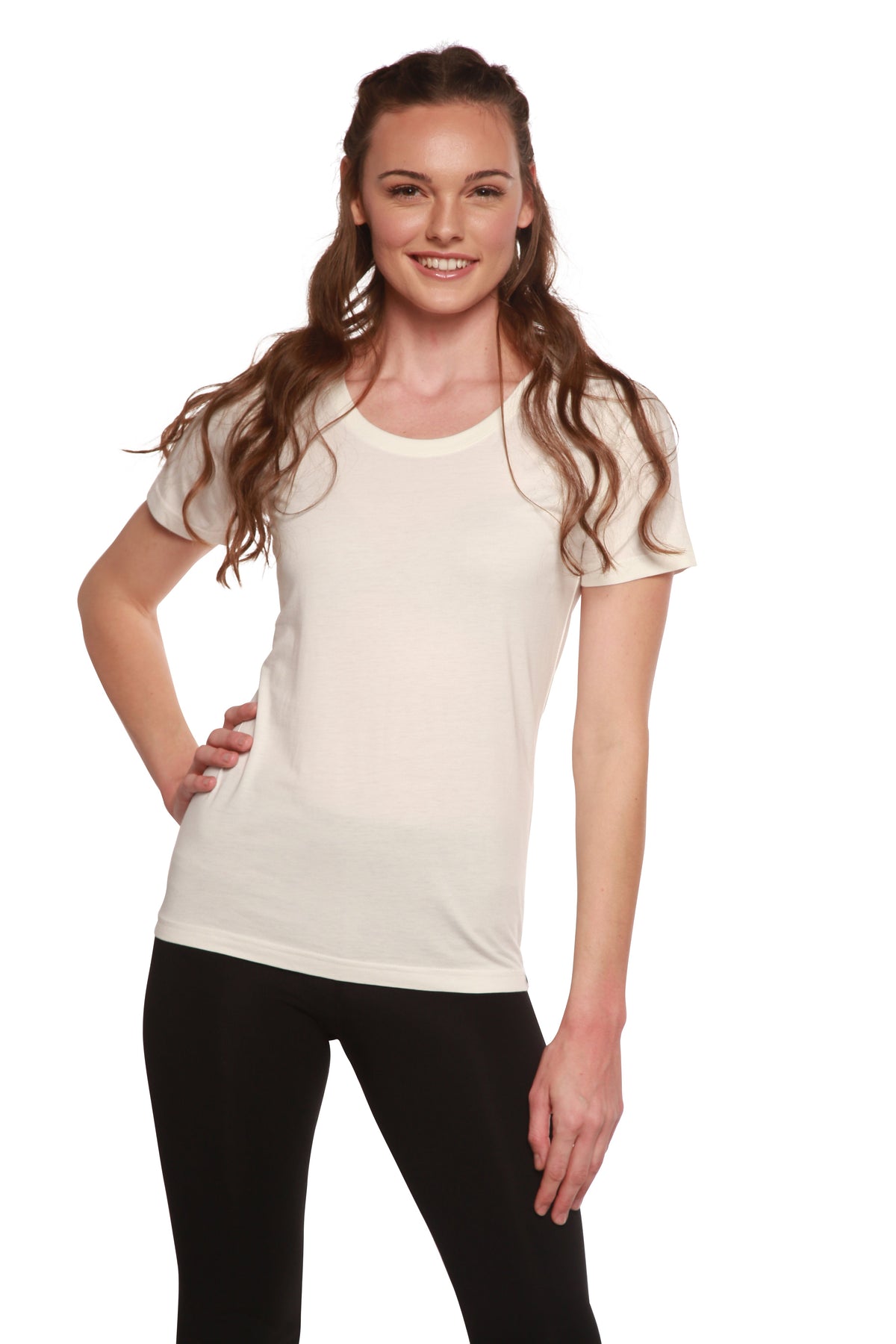 Playera de cuello redondo de bambú