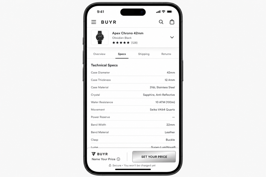 Sticky Buyr on mobile