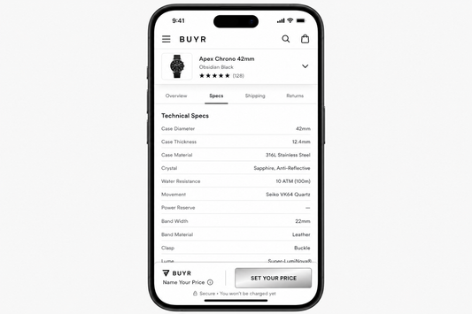 Sticky Buyr on mobile
