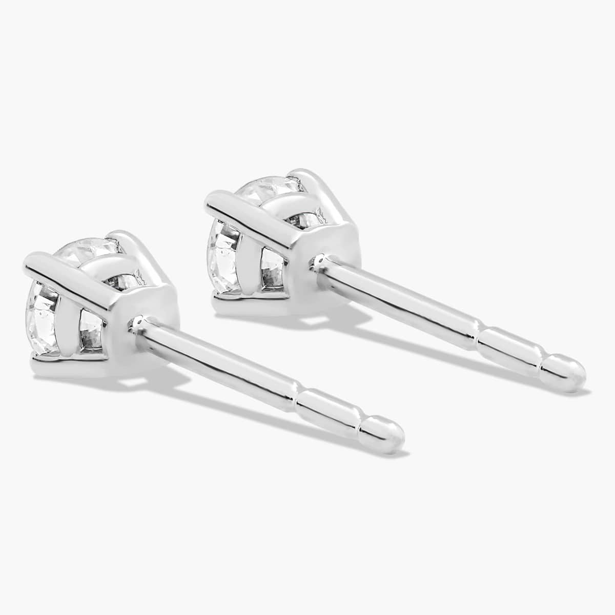 Aretes de diamantes redondos cultivados en laboratorio VossAgin