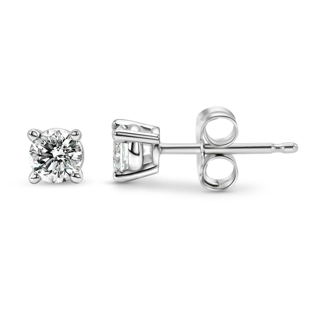 Aretes de diamantes redondos cultivados en laboratorio VossAgin