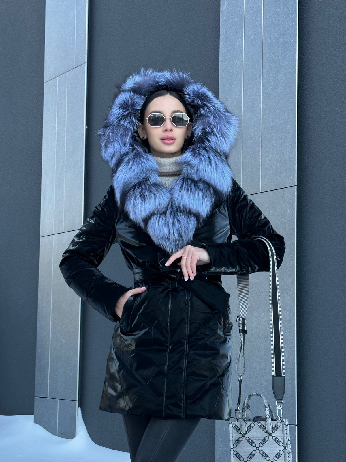 Alaska Outerwear Company Women's Silver Fox Fur Down Coat