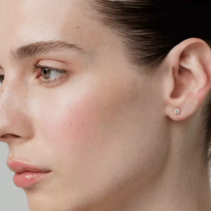 Boucles d'oreilles puces en diamant de laboratoire VossAgin