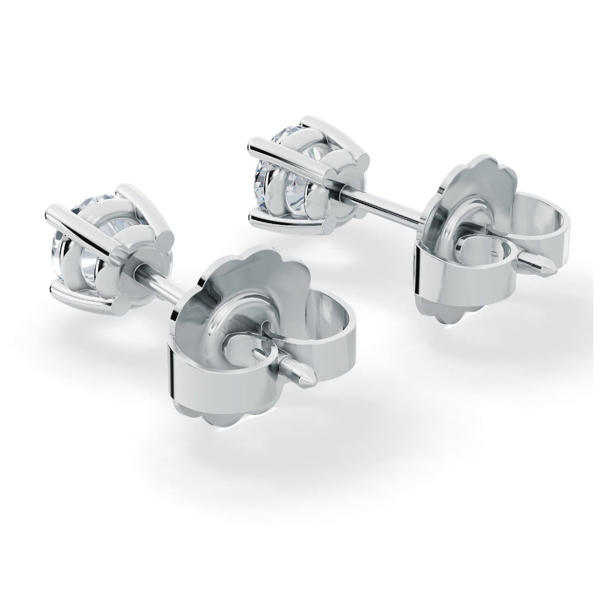 Boucles d'oreilles puces en diamant de laboratoire VossAgin