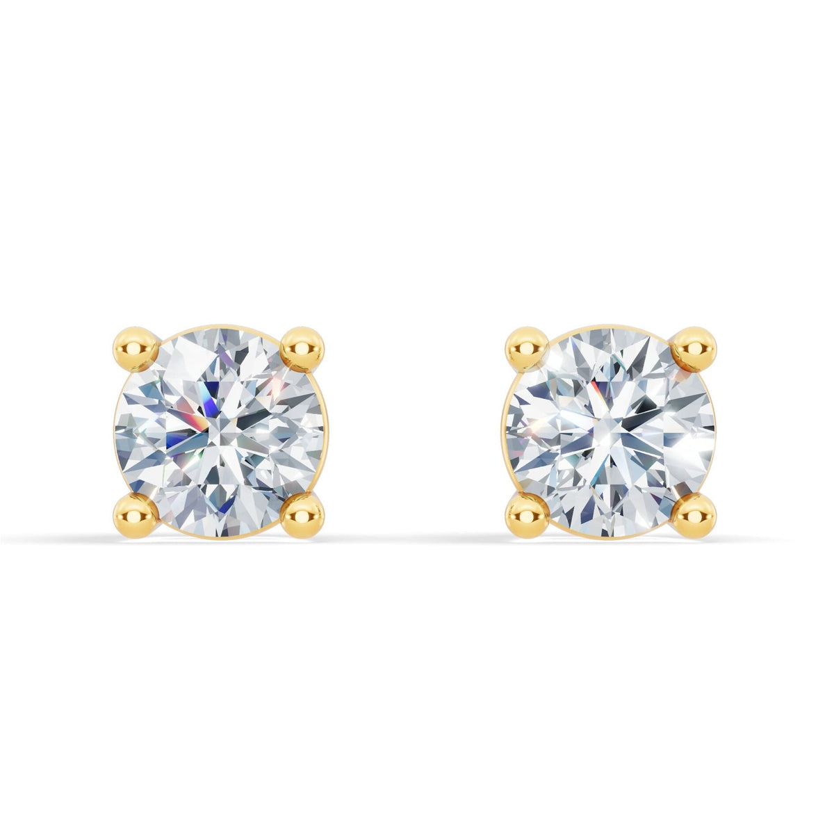 Boucles d'oreilles puces en diamant de laboratoire VossAgin