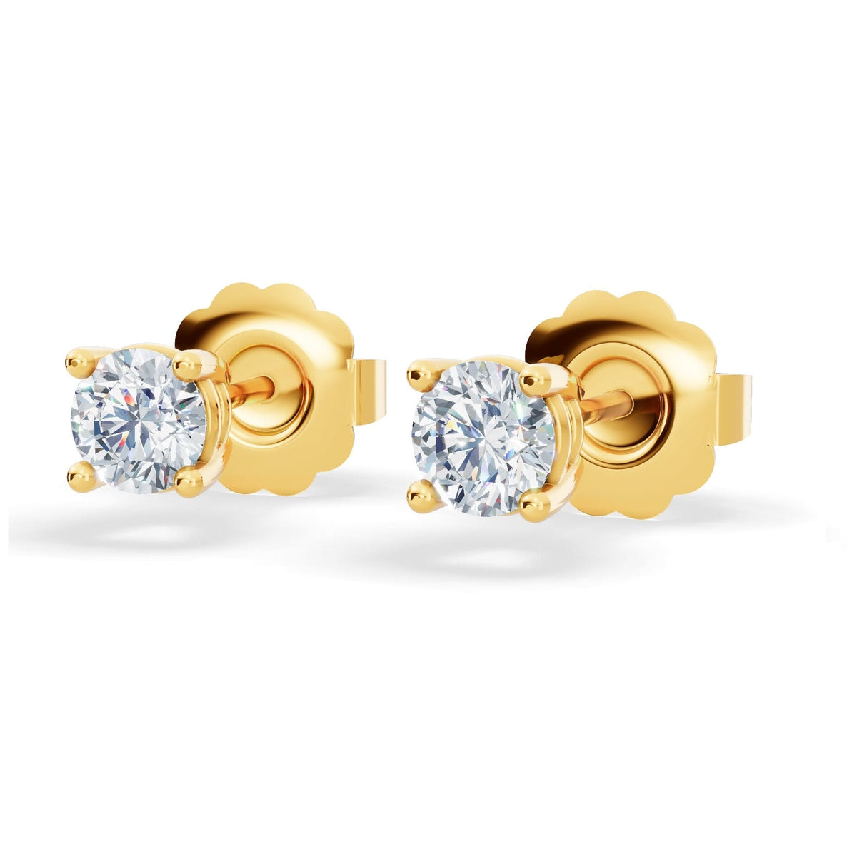 Boucles d'oreilles puces en diamant de laboratoire VossAgin