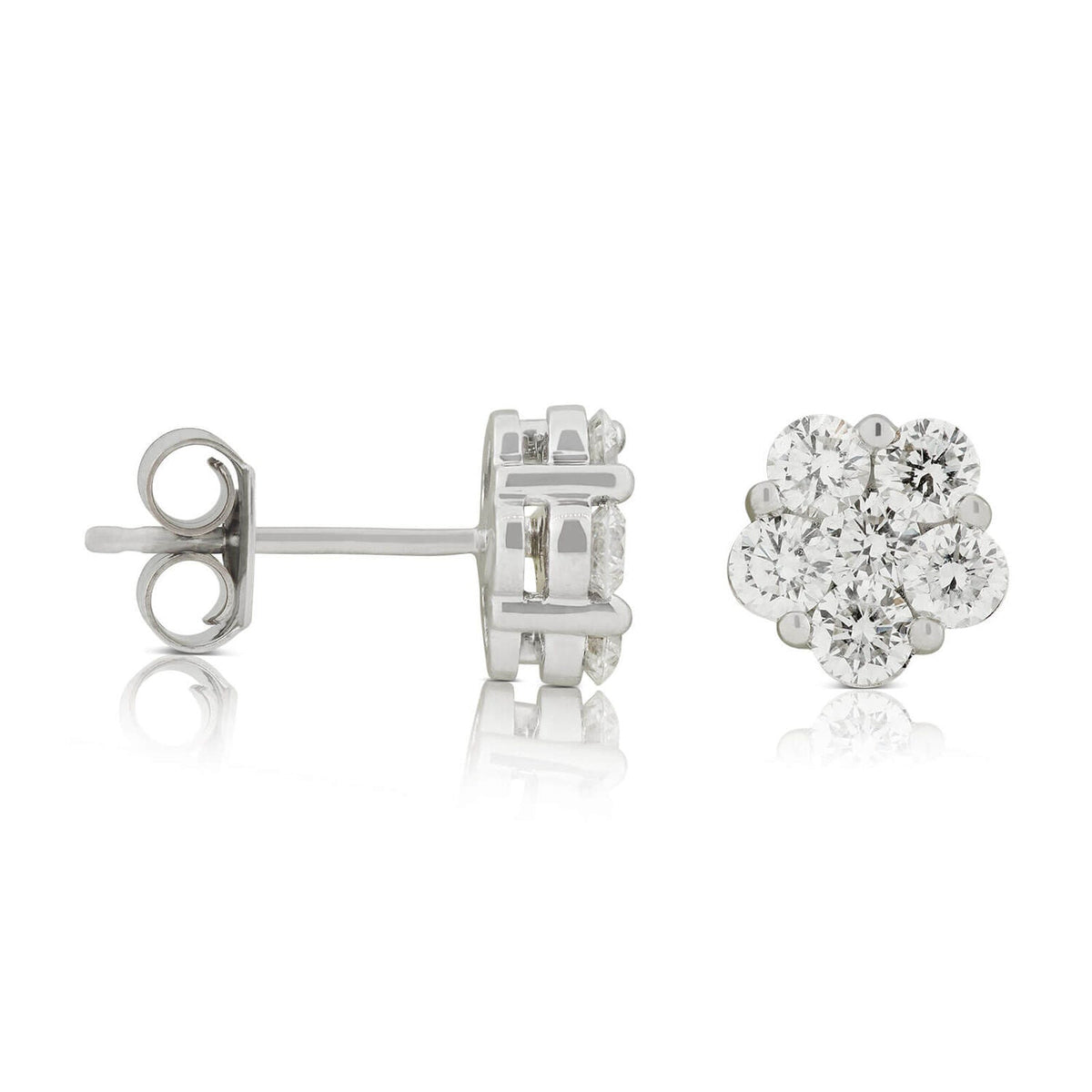 Aretes de broquel con racimo floral VossAgin