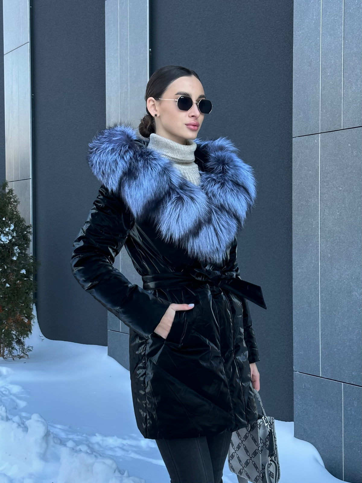Alaska Outerwear Company Women's Silver Fox Fur Down Coat