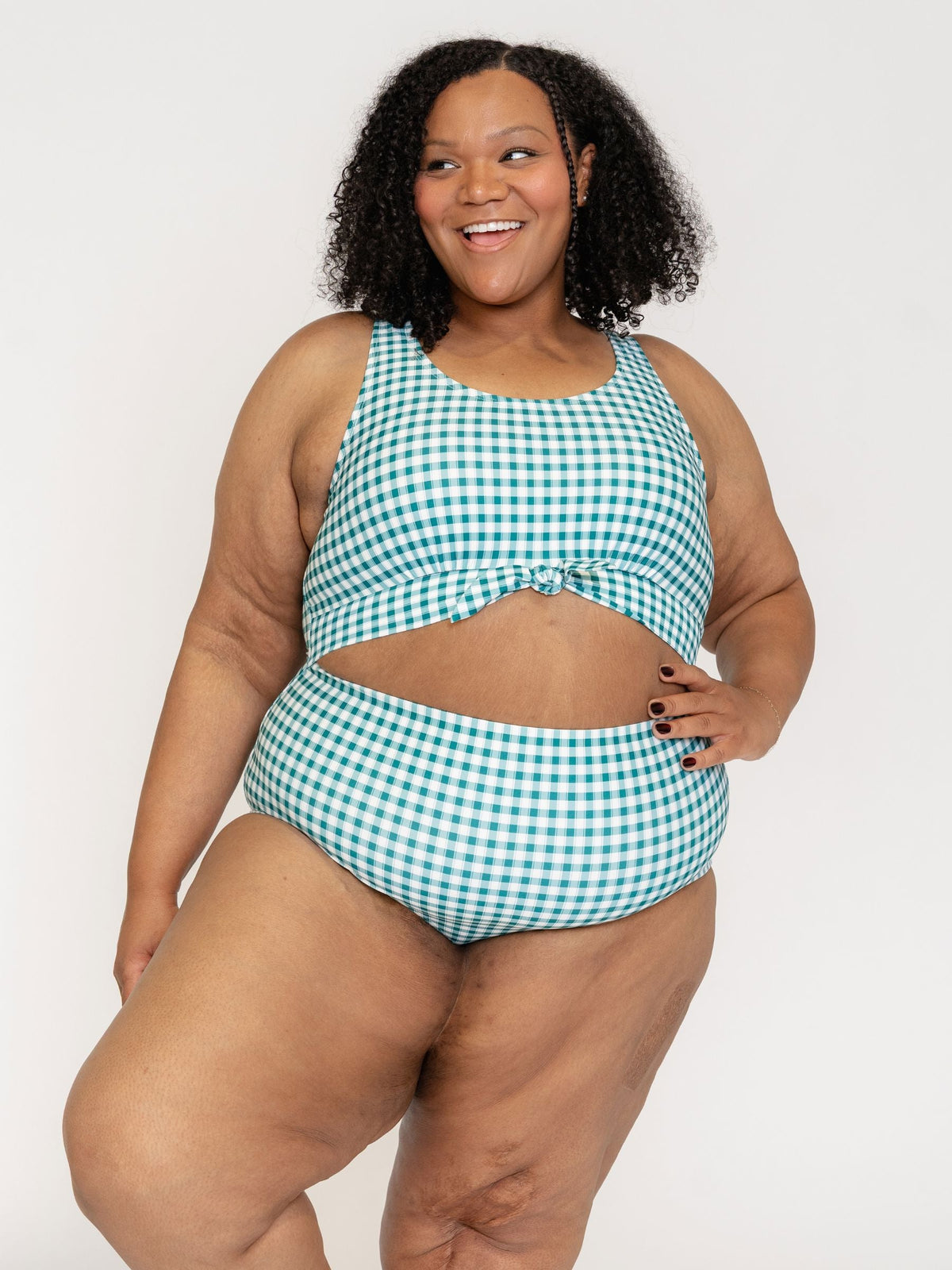 Maillot de bain une pièce à carreaux Juniper de Lime Ricki