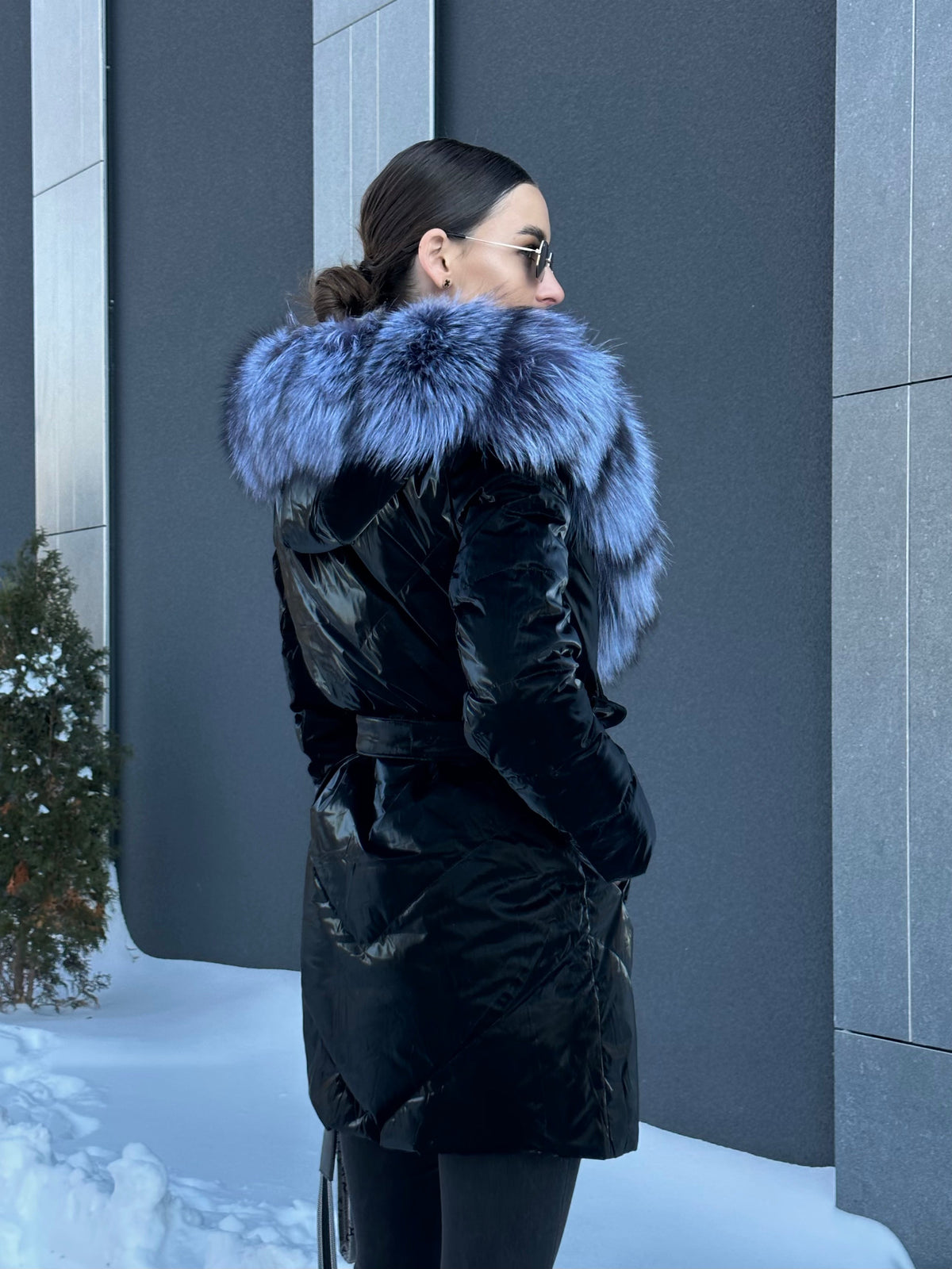Alaska Outerwear Company Women's Silver Fox Fur Down Coat