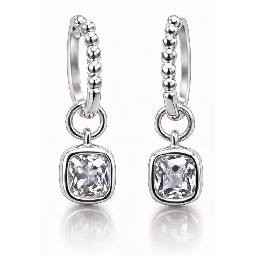 Créoles perlées en moissanite VossAgin